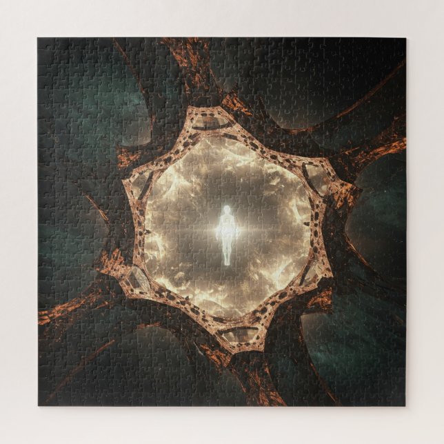 Quebra-cabeça Espírito Dentro no Espaço Exterior Escuro Profundo (Vertical)