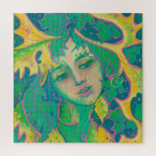 Quebra-cabeça Espírito Florestal, Fantasia Surreal, Retrato Ver