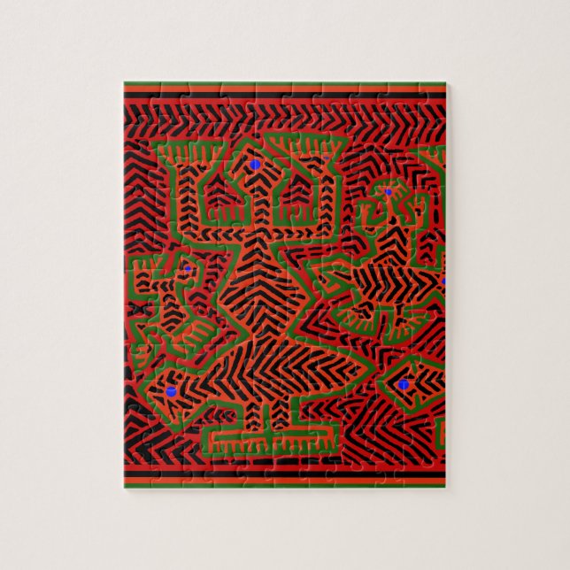 Quebra-cabeça Espíritos Mola Indianos Kuna (Vertical)