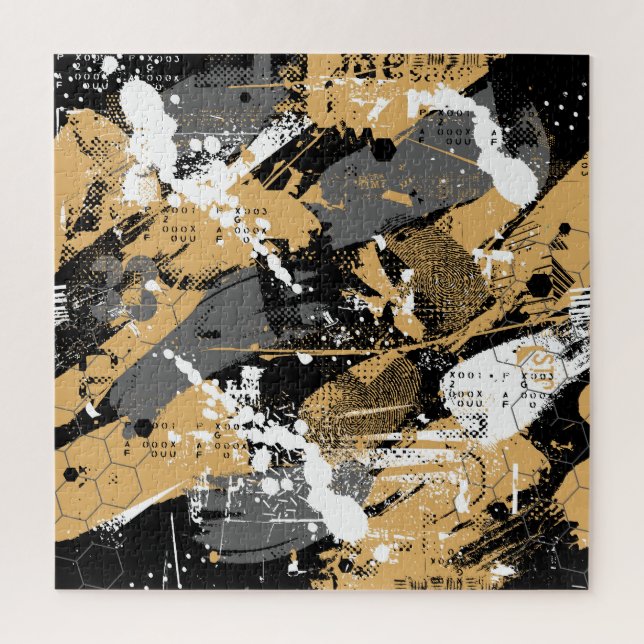 Quebra-cabeça esporte abstrato, estilo grafite (Vertical)