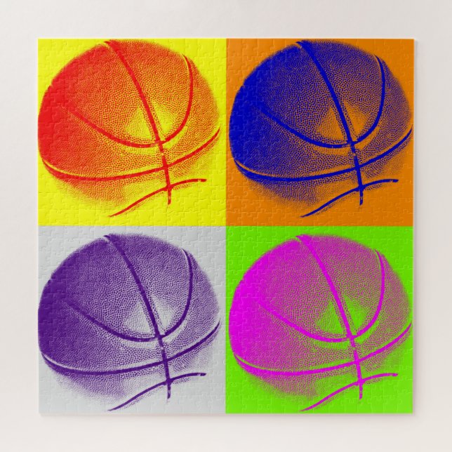 Quebra-cabeça Esportes de Pop de pintura de basquete (Horizontal)