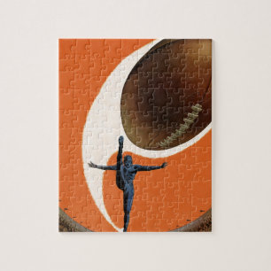 Quebra-cabeça Esportes de Vintage, Jogador de Futebol batendo a 