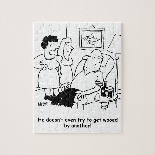 Quebra-cabeça Esposa diz que marido não tenta ser ferido (Vertical)