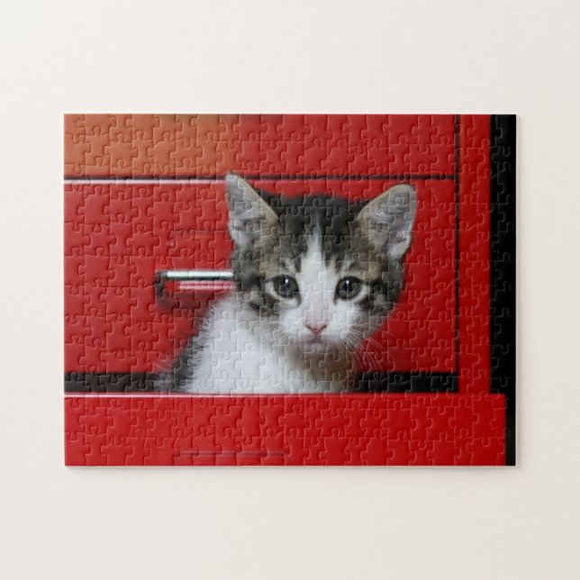 Quebra-cabeça Espreitar do gatinho (Horizontal)