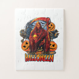 Quebra-cabeça Esqueleto de Mau de Halloween, Abóbora