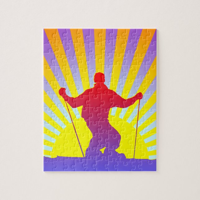 Quebra-cabeça esquiador em declive (Vertical)