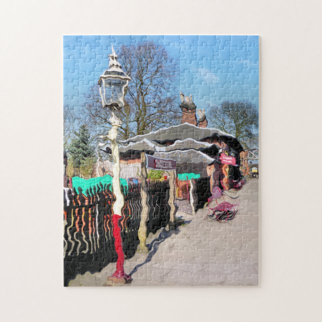 QUEBRA-CABEÇA ESTAÇÃO DE COMBOIO ANTIGO (Vertical)