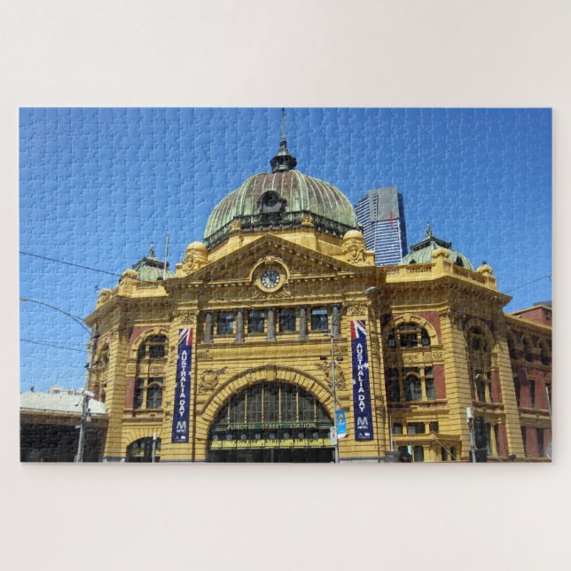 Quebra-cabeça estação de rua melbourne (Horizontal)