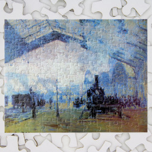 Quebra-cabeça Estação de Trem Gare Saint-Lazare por Claude Monet