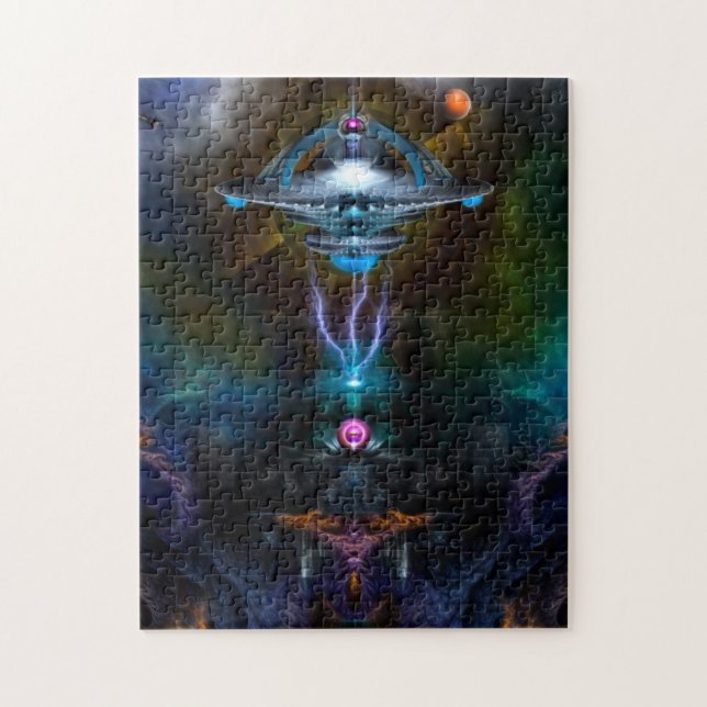 Quebra-cabeça Estação Espacial Arte Fractal Ansariante (Vertical)