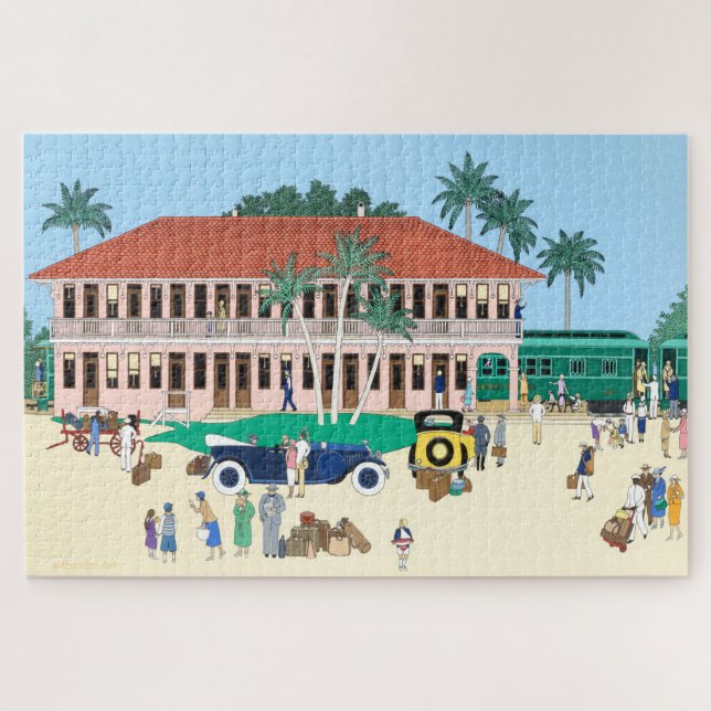 Quebra-cabeça Estação Ferroviária de Boca Grande 1928 (Horizontal)