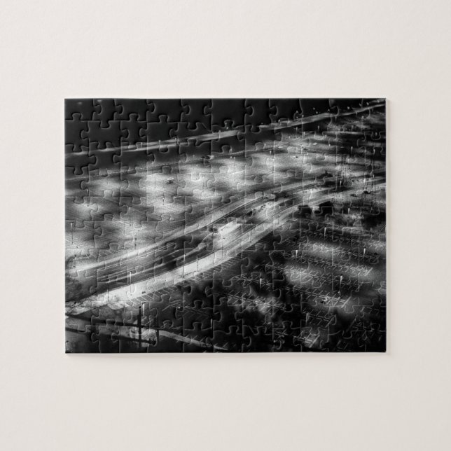 Quebra-cabeça Estacionamento em preto e branco (Horizontal)