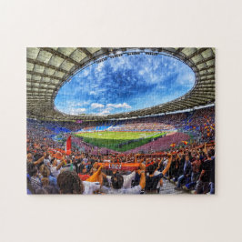 Quebra-cabeça estádio de futebol cheio de fãs