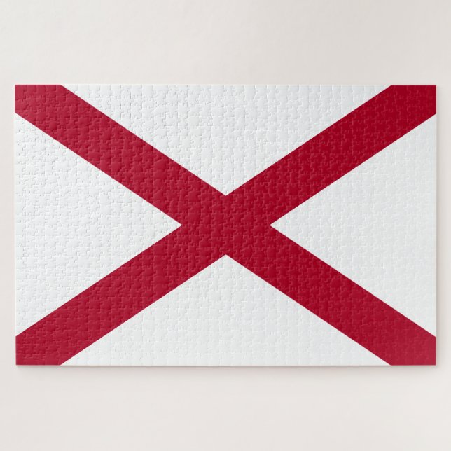 Quebra-cabeça Estado da bandeira do Alabama (Horizontal)