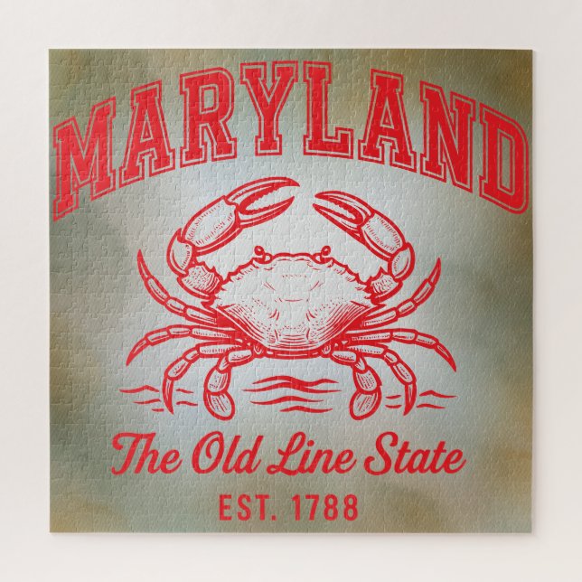 Quebra-cabeça Estado da Linha Antiga de Maryland (Vertical)