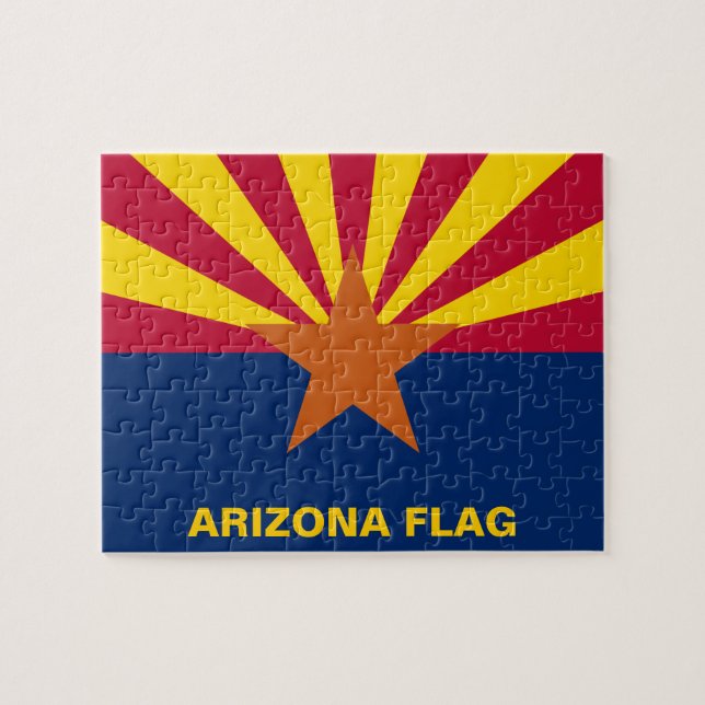 Quebra-cabeça Estado de bandeira da Arizona (Horizontal)