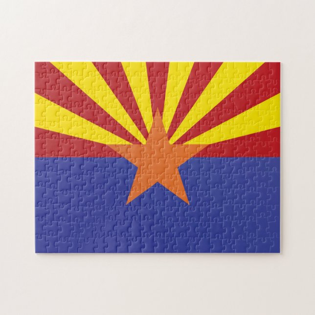 Quebra-cabeça Estado de bandeira da Arizona, EUA (Horizontal)