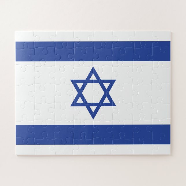 Quebra-cabeça Estado de Israel Bandeira, Estrela do Judaísmo Dav (Horizontal)