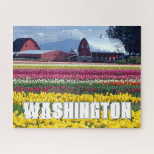 Quebra-cabeça Estado de Washington Campo de Tulipas