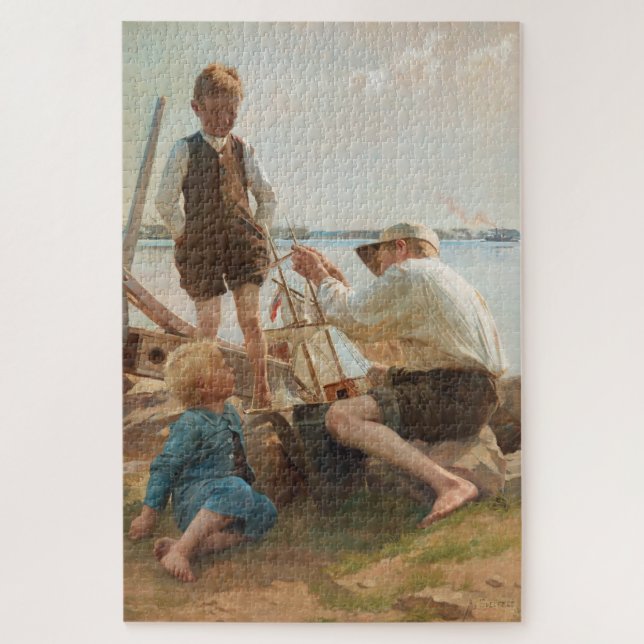 Quebra-cabeça Estaleiros (por Albert Edelfelt) (Vertical)