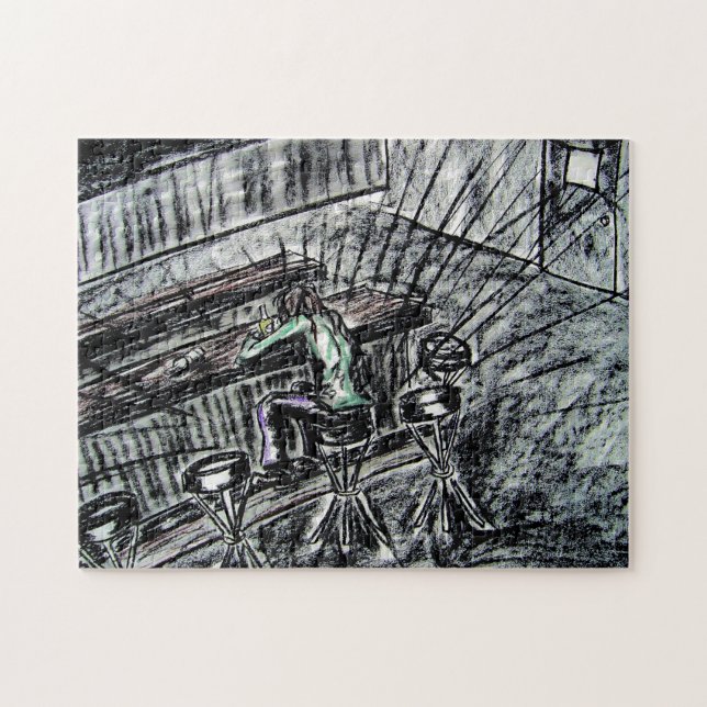 Quebra-cabeça Estampagem de ferramentas de Bar vazias e cervejas (Horizontal)