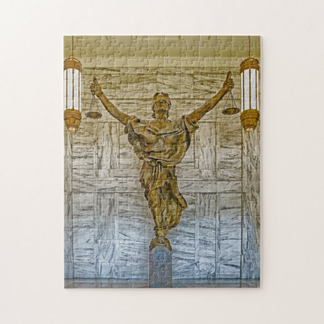 Quebra-cabeça Estátua da Justiça Nova York. (Vertical)