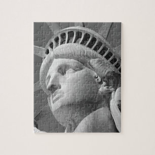 Quebra-cabeça Estátua da Liberdade Preta e Branca