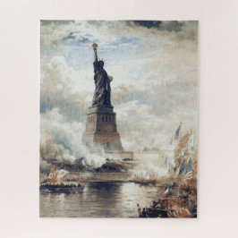 Quebra-cabeça Estátua da Liberdade Revelando 1886