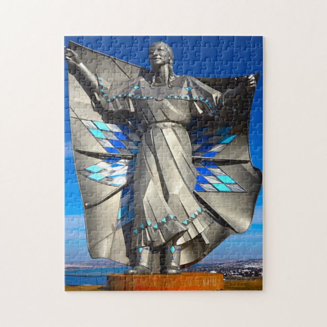 Quebra-cabeça Estátua Dakota do Sul. (Vertical)