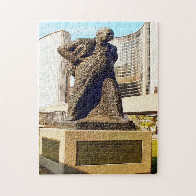 Quebra-cabeça Estátua de Churchill Toronto. (Vertical)