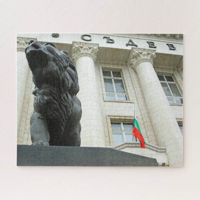 Quebra-cabeça Estátua de leão, Sofia, Bulgária 520-pc (Horizontal)