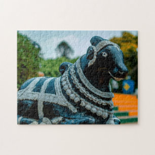 Quebra-cabeça Estátua de Touro Parque Nandi Índia.