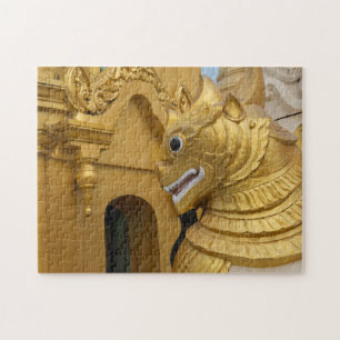 Quebra-cabeça Estátua do Leão Dourado no Templo