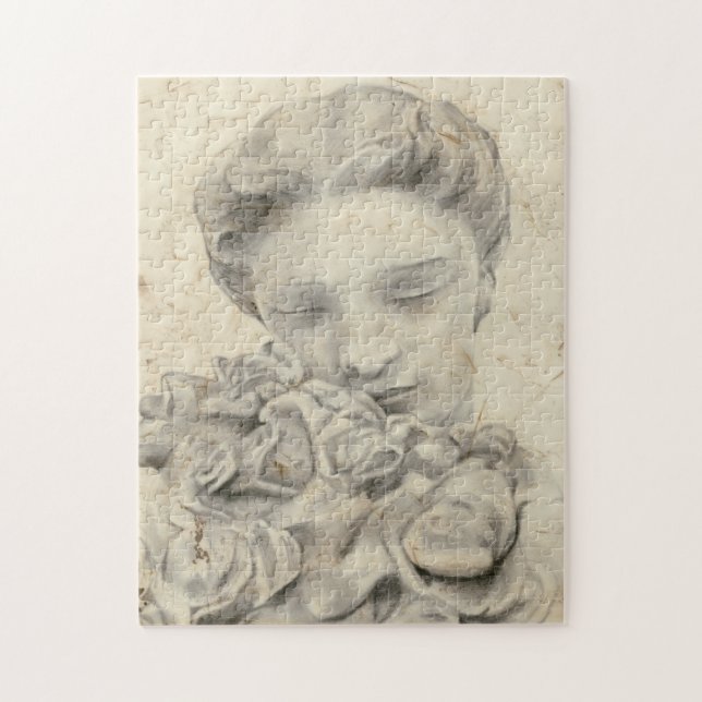 Quebra-cabeça Estátua no Jardim I (Vertical)