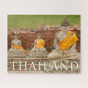 Quebra-cabeça Estátuas de Budas Sentados Ayutthaya, Tailândia