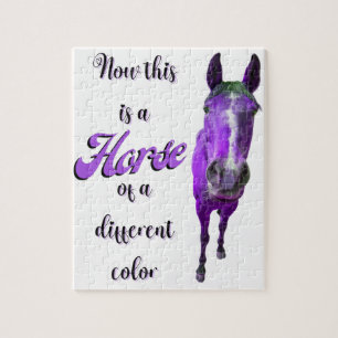 Quebra-cabeça Este É Um Cavalo De Uma Púrpura De Cor Diferente