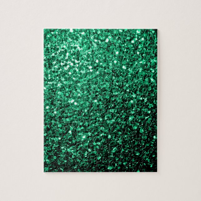 Quebra-cabeça Estilhador de brilho verde-esmeralda (Vertical)