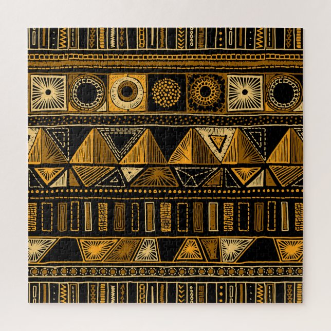 Quebra-cabeça Estilo Asteca: Étnica Tribal Sem Olho. (Vertical)