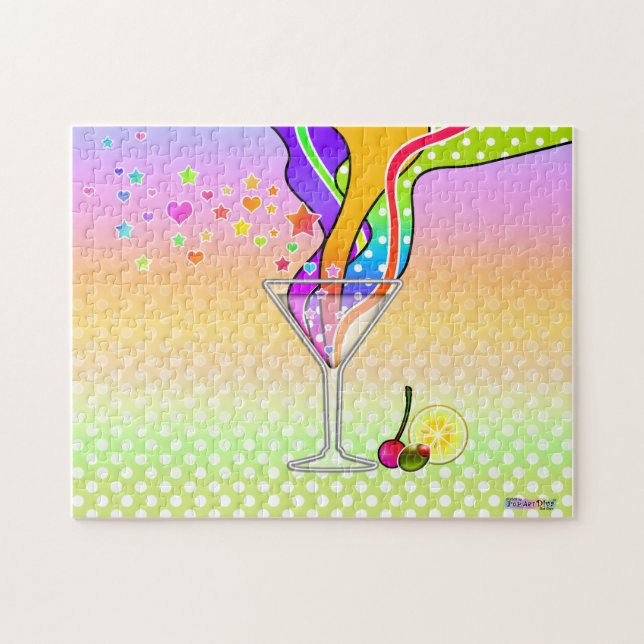 QUEBRA-CABEÇA ESTILO DE ARTE POP SEXTA MARTINI (Horizontal)