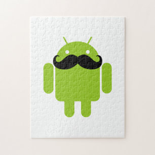 Quebra-cabeça Estilo de bigode Whimsical Robot Android