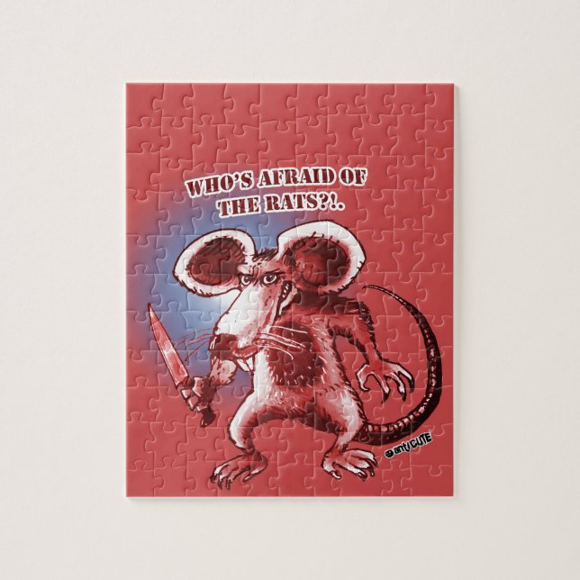 Quebra-cabeça estilo de desenho animado faca branca (Vertical)