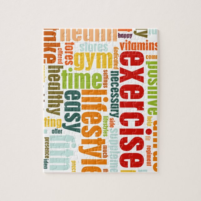 Quebra-cabeça Estilo de vida da malhação do exercício (Vertical)