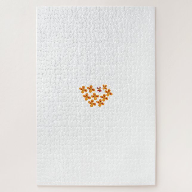 Quebra-cabeça Estilo Decorativo, Laranja Dull, Vermelho Cornell (Vertical)