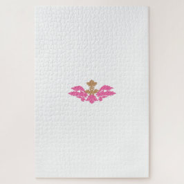 Quebra-cabeça Estilo Decorativo, Rosa Quente, Latão Antiquado