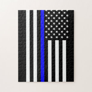 Quebra-cabeça Estilo fino do americano de Blue Line