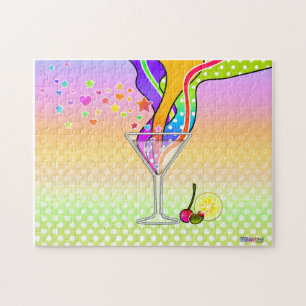 QUEBRA-CABEÇA ESTILO MARTINI DO POP ART DOS ANOS SESSENTA