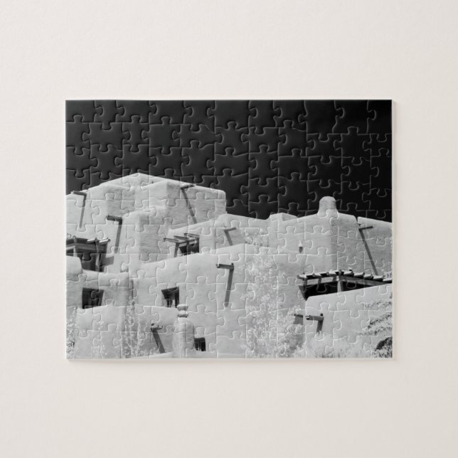 Quebra-cabeça Estilo Pueblo Inn adobe em Loretto, Santa Fe, Novo (Horizontal)