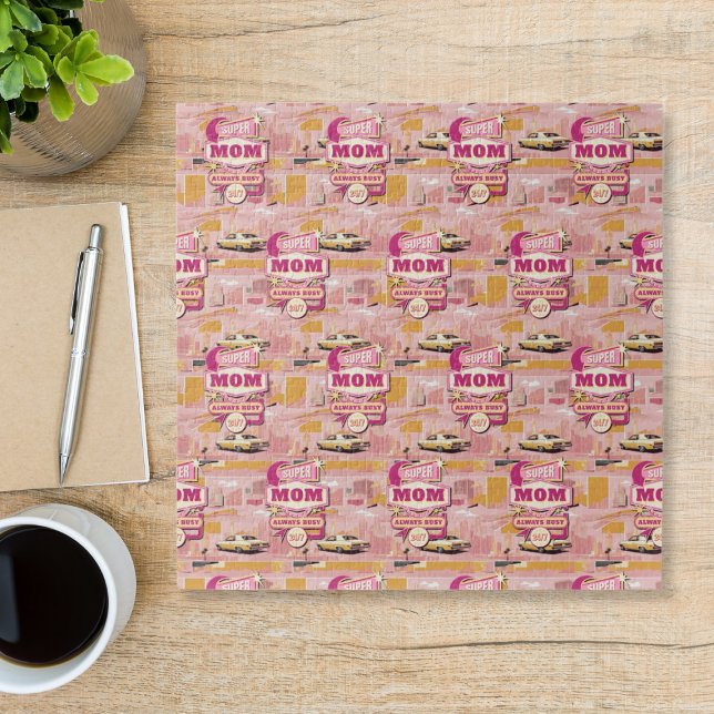 Quebra-cabeça Estilo retrô de Vegas Super Mãe sempre Ocupada 24  (Criador carregado)