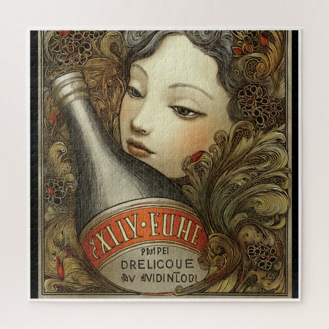 QUEBRA-CABEÇA ESTILO VINTAGE DE PUBLICIDADE DE BUXEMBOURG. (Vertical)