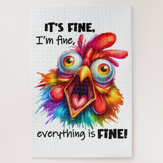 Quebra-cabeça Estou bem, está tudo bem Engraçado. (Vertical)